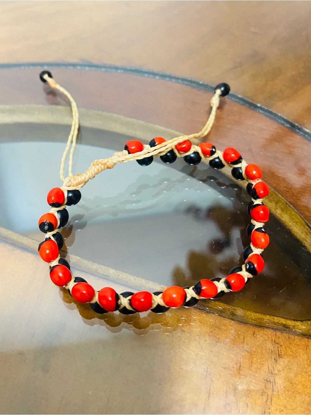 Huayruro Seed Bracelet from Peru for Good Luck & Spiritual Protection